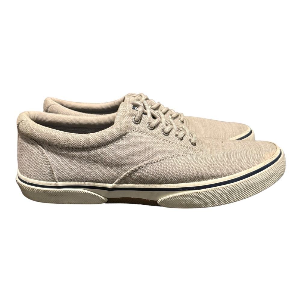 Sperry STS22380 Men’s Size 11 Canvas Sneakers Gray Casual Lace Up Comfort Shoes - Picture 2 of 9